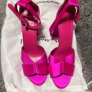 Pink heels maje satin
